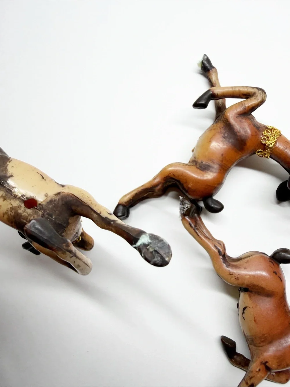 Vintage Celluloid Reindeer Set of 3